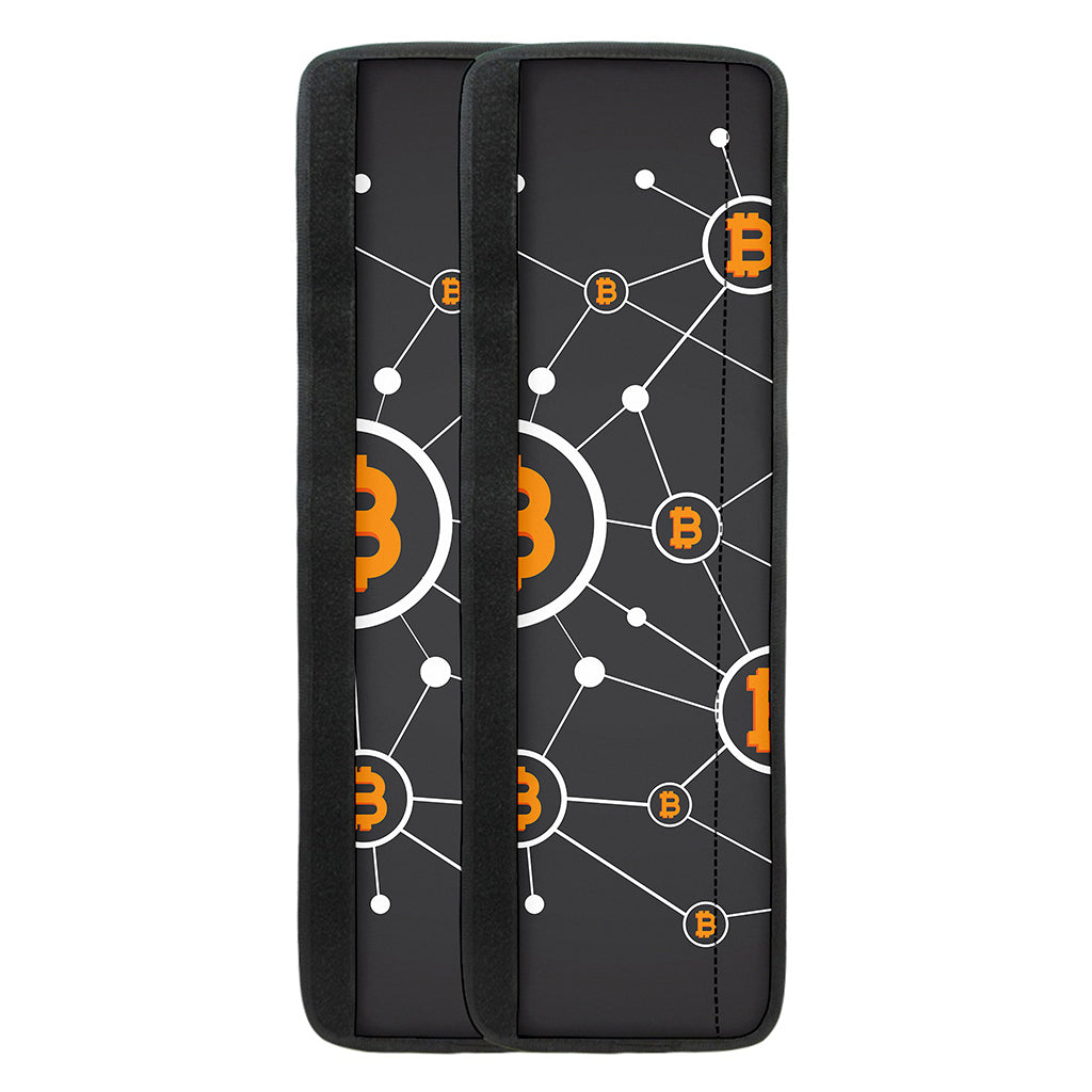 Bitcoin Connection Pattern Print Refrigerator Handle Covers