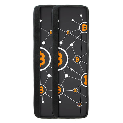 Bitcoin Connection Pattern Print Refrigerator Handle Covers