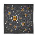 Bitcoin Connection Pattern Print Silk Bandana