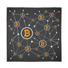 Bitcoin Connection Pattern Print Silk Bandana