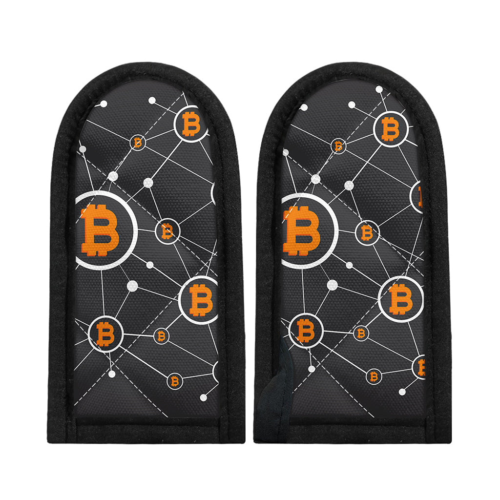 Bitcoin Connection Pattern Print Skillet Handle Cover