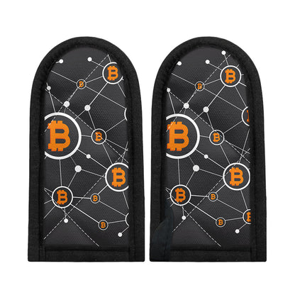 Bitcoin Connection Pattern Print Skillet Handle Cover