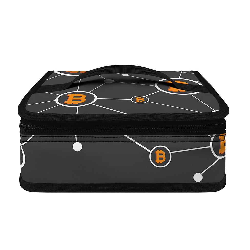 Bitcoin Connection Pattern Print Small Lunch Bag