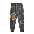 Bitcoin Connection Pattern Print Sweatpants