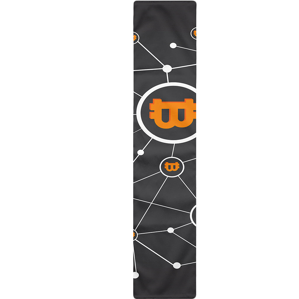 Bitcoin Connection Pattern Print Table Runner
