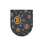 Bitcoin Connection Pattern Print Toilet Lid Cover