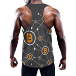 Bitcoin Connection Pattern Print Training Tank Top