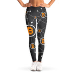 Bitcoin Connection Pattern Print Women's Leggings