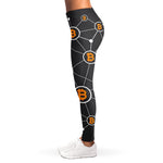 Bitcoin Connection Pattern Print Women's Leggings