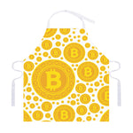 Bitcoin Crypto Pattern Print Adjustable Apron