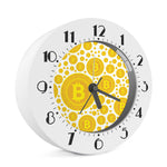 Bitcoin Crypto Pattern Print Alarm Clock