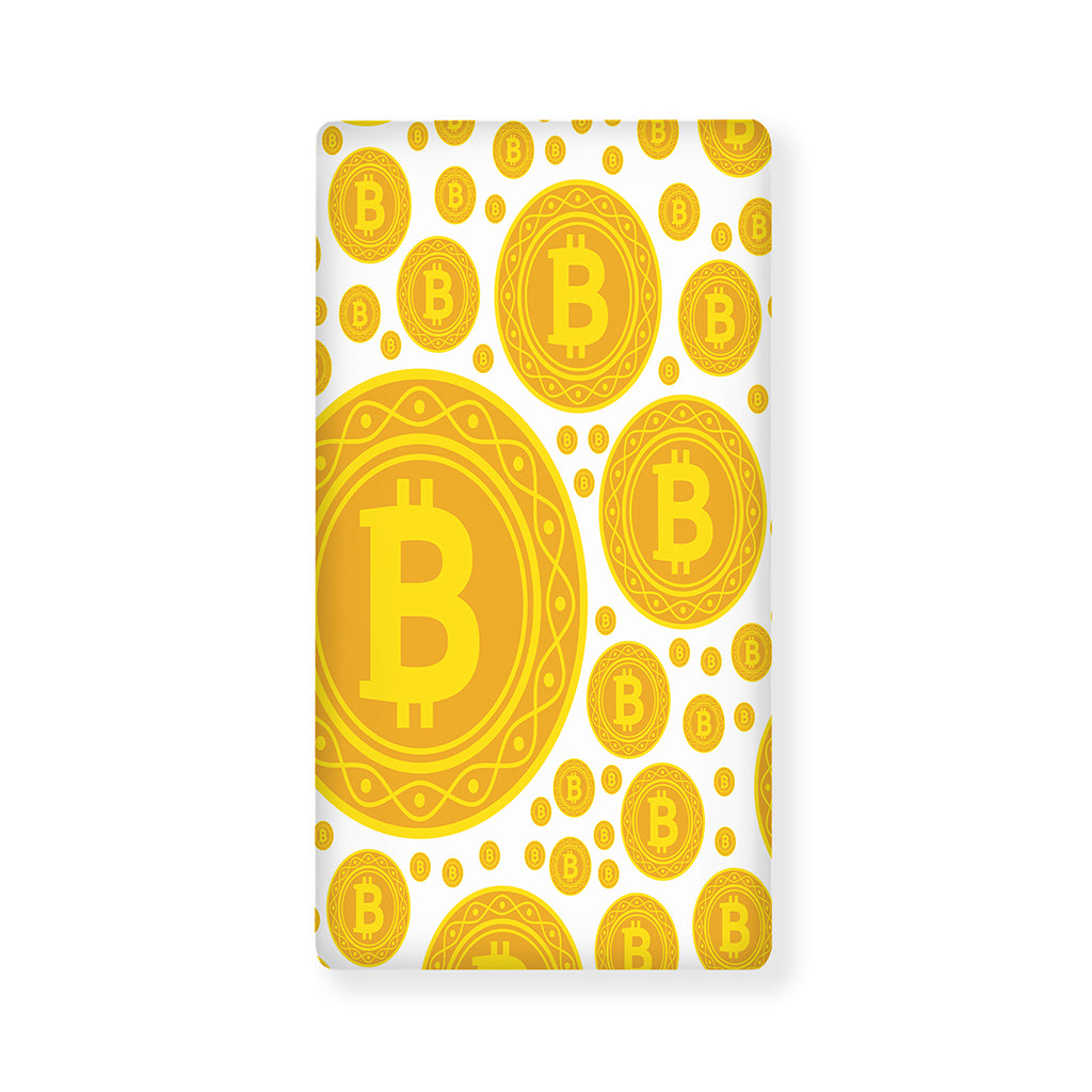 Bitcoin Crypto Pattern Print Baby Crib Sheet