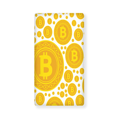 Bitcoin Crypto Pattern Print Baby Crib Sheet