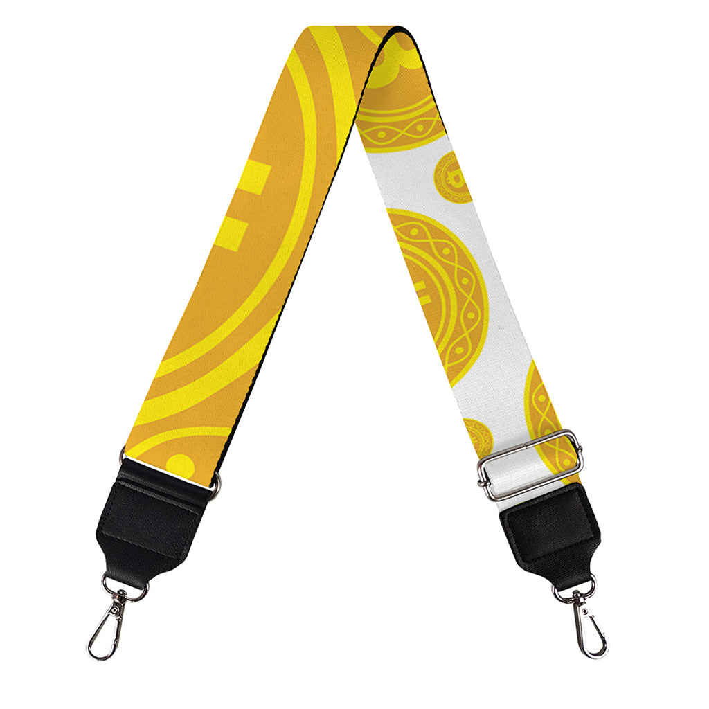 Bitcoin Crypto Pattern Print Bag Strap