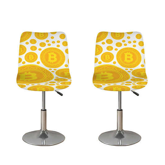 Bitcoin Crypto Pattern Print Bar Stool Covers