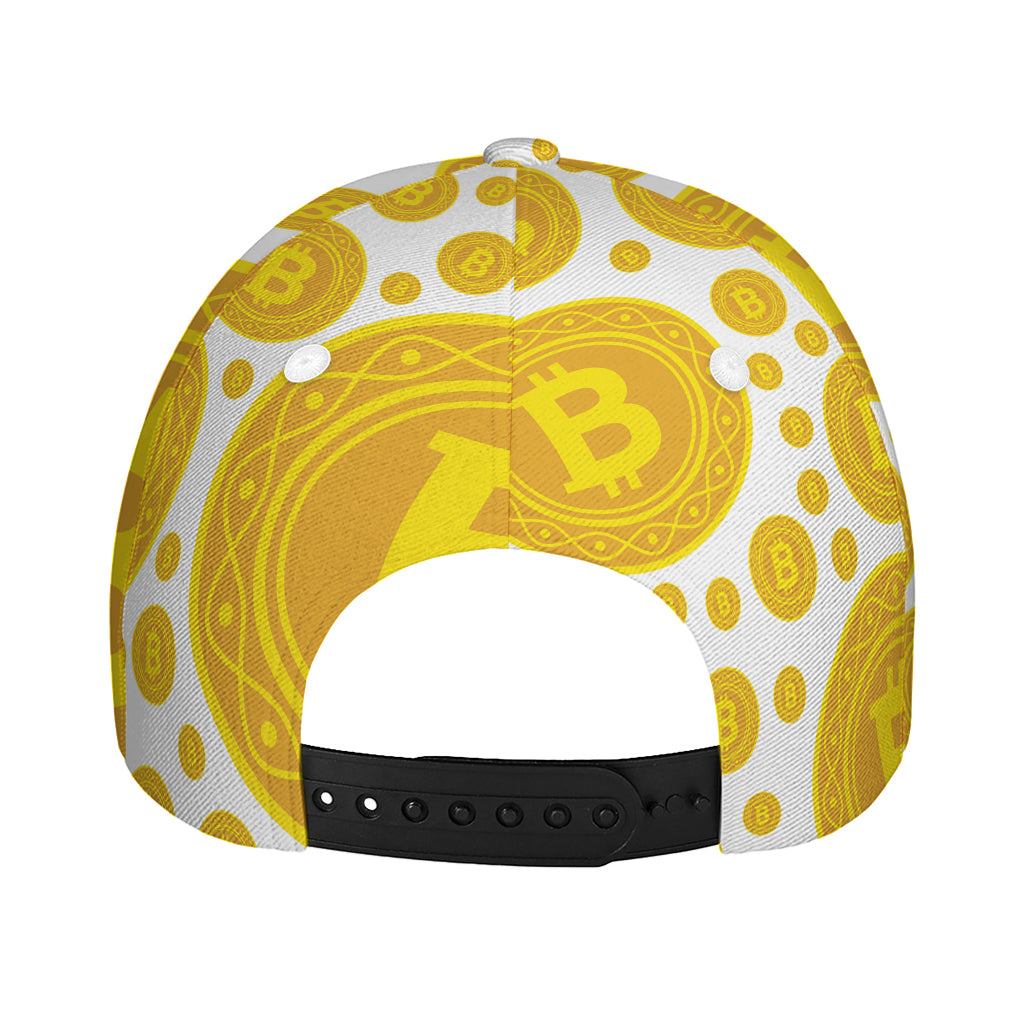 Bitcoin Crypto Pattern Print Baseball Cap