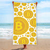 Bitcoin Crypto Pattern Print Beach Towel