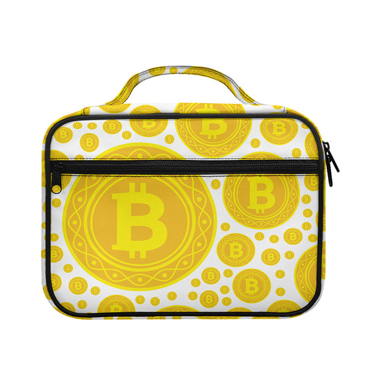 Bitcoin Crypto Pattern Print Briefcase Bible Bag