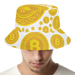 Bitcoin Crypto Pattern Print Bucket Hat