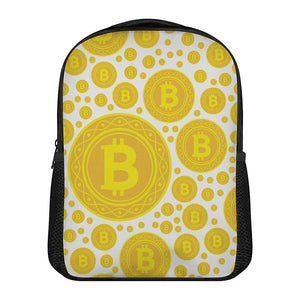 Bitcoin Crypto Pattern Print Casual Backpack