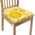 Bitcoin Crypto Pattern Print Chair Cushion Cover