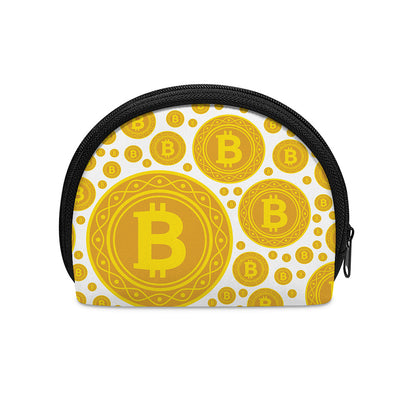 Bitcoin Crypto Pattern Print Coin Purse