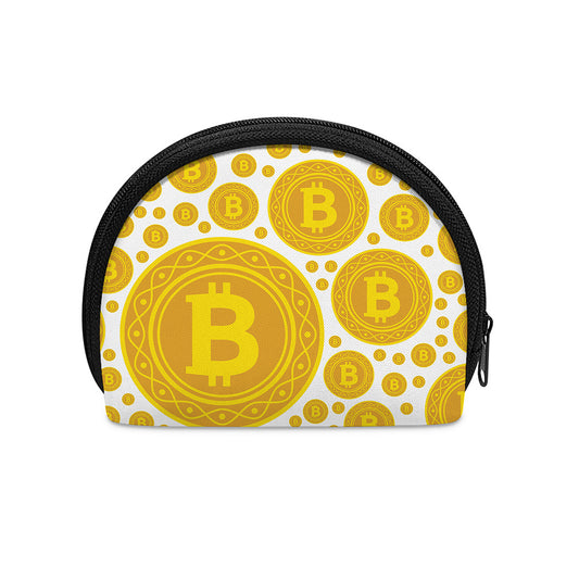 Bitcoin Crypto Pattern Print Coin Purse