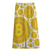 Bitcoin Crypto Pattern Print Cotton Front Slit Maxi Skirt