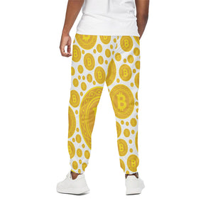 Bitcoin Crypto Pattern Print Cotton Pants