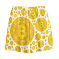 Bitcoin Crypto Pattern Print Cotton Shorts