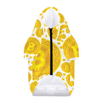Bitcoin Crypto Pattern Print Dog Zip Up Hoodie