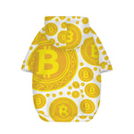 Bitcoin Crypto Pattern Print Dog Zip Up Hoodie