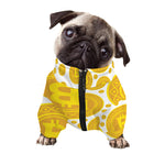 Bitcoin Crypto Pattern Print Dog Zip Up Jacket