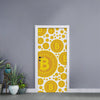 Bitcoin Crypto Pattern Print Door Sticker