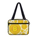 Bitcoin Crypto Pattern Print Double Strap Bible Bag