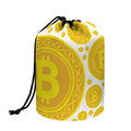 Bitcoin Crypto Pattern Print Drawstring Makeup Bag