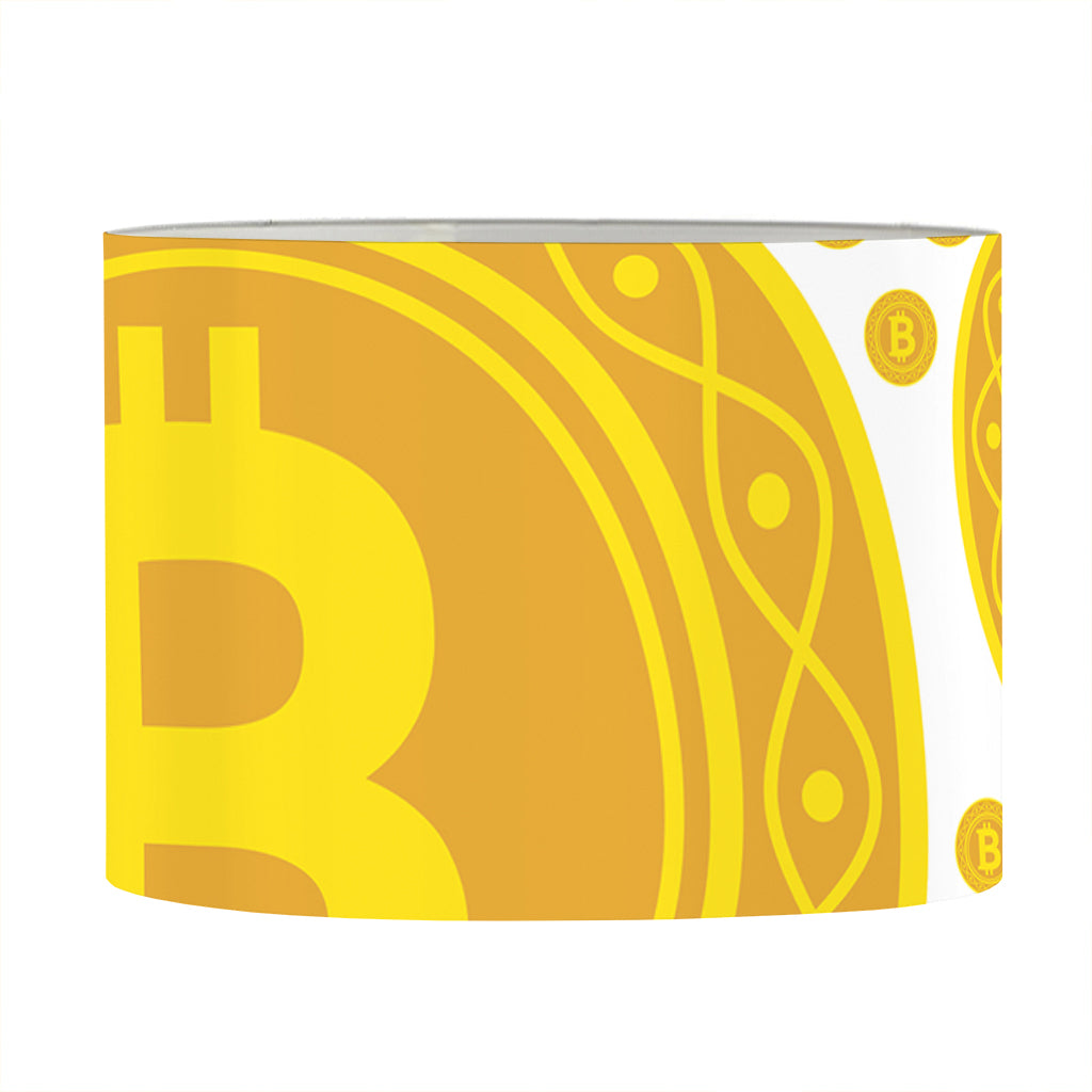 Bitcoin Crypto Pattern Print Drum Lamp Shade