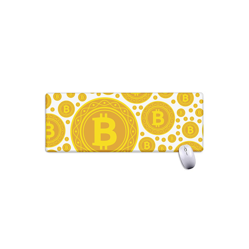 Bitcoin Crypto Pattern Print Extended Mouse Pad