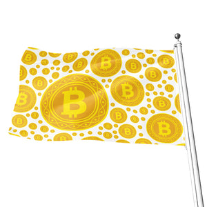 Bitcoin Crypto Pattern Print Flag