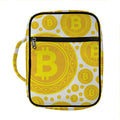 Bitcoin Crypto Pattern Print Front Pocket Bible Bag