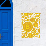 Bitcoin Crypto Pattern Print Garden Flag