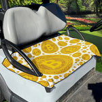Bitcoin Crypto Pattern Print Golf Cart Seat Cover