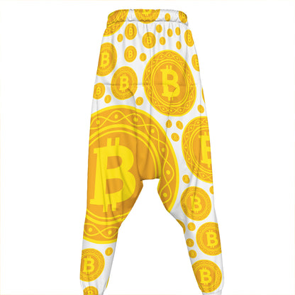 Bitcoin Crypto Pattern Print Hammer Pants
