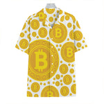 Bitcoin Crypto Pattern Print Hawaiian Shirt