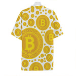 Bitcoin Crypto Pattern Print Hawaiian Shirt