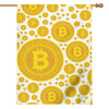 Bitcoin Crypto Pattern Print House Flag