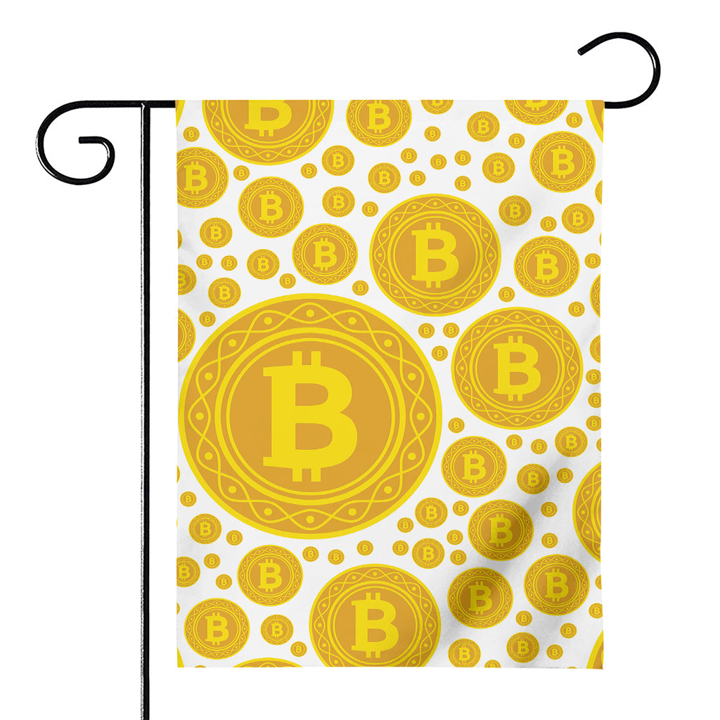 Bitcoin Crypto Pattern Print House Flag