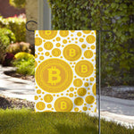 Bitcoin Crypto Pattern Print House Flag