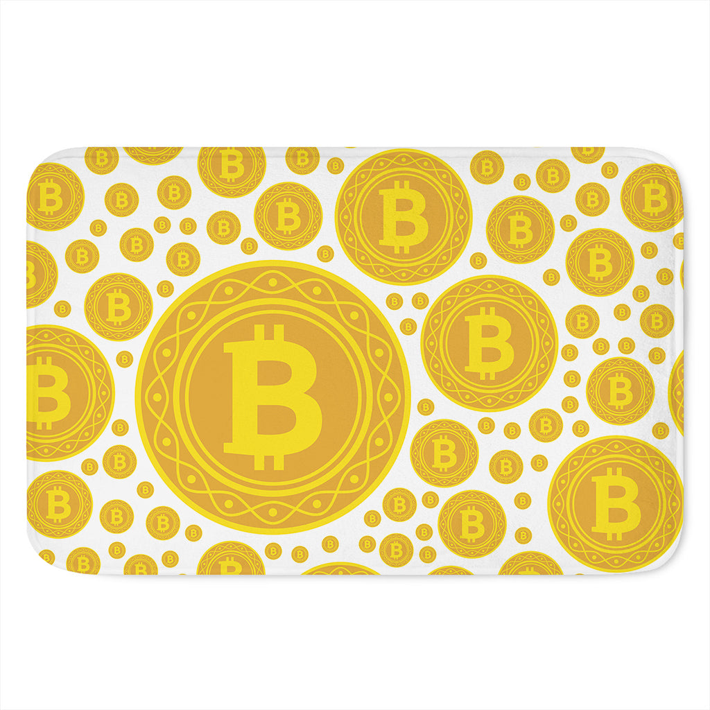 Bitcoin Crypto Pattern Print Indoor Door Mat