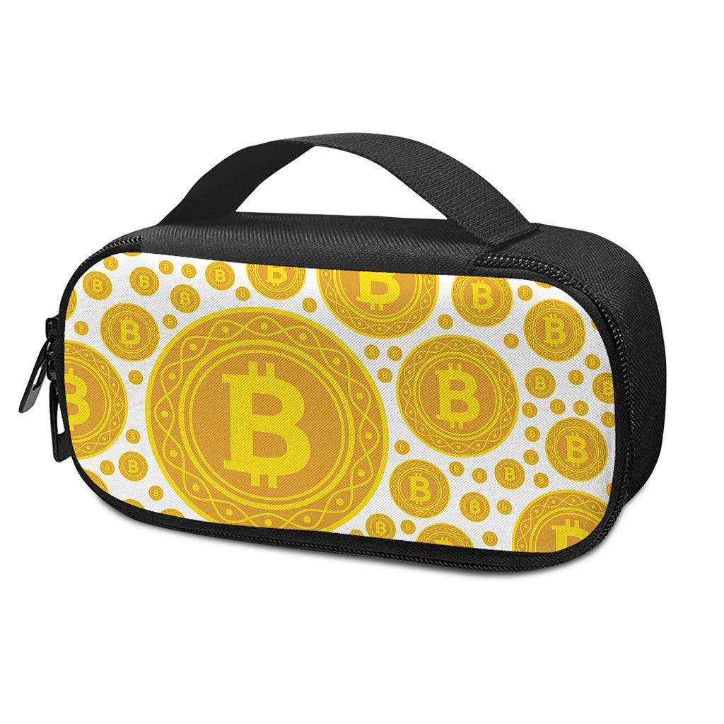 Bitcoin Crypto Pattern Print Insulin Cooler Travel Case